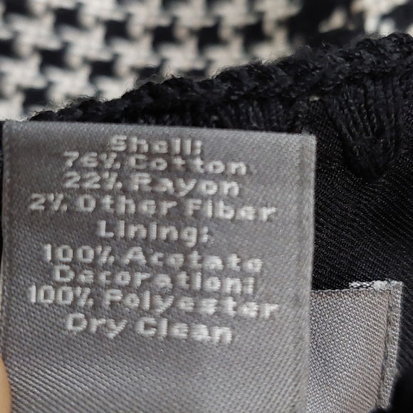 Ann Taylor Black White Classic Houndstooth Pleated A-line Skirt Women's Size 6 - Picture 11 of 14